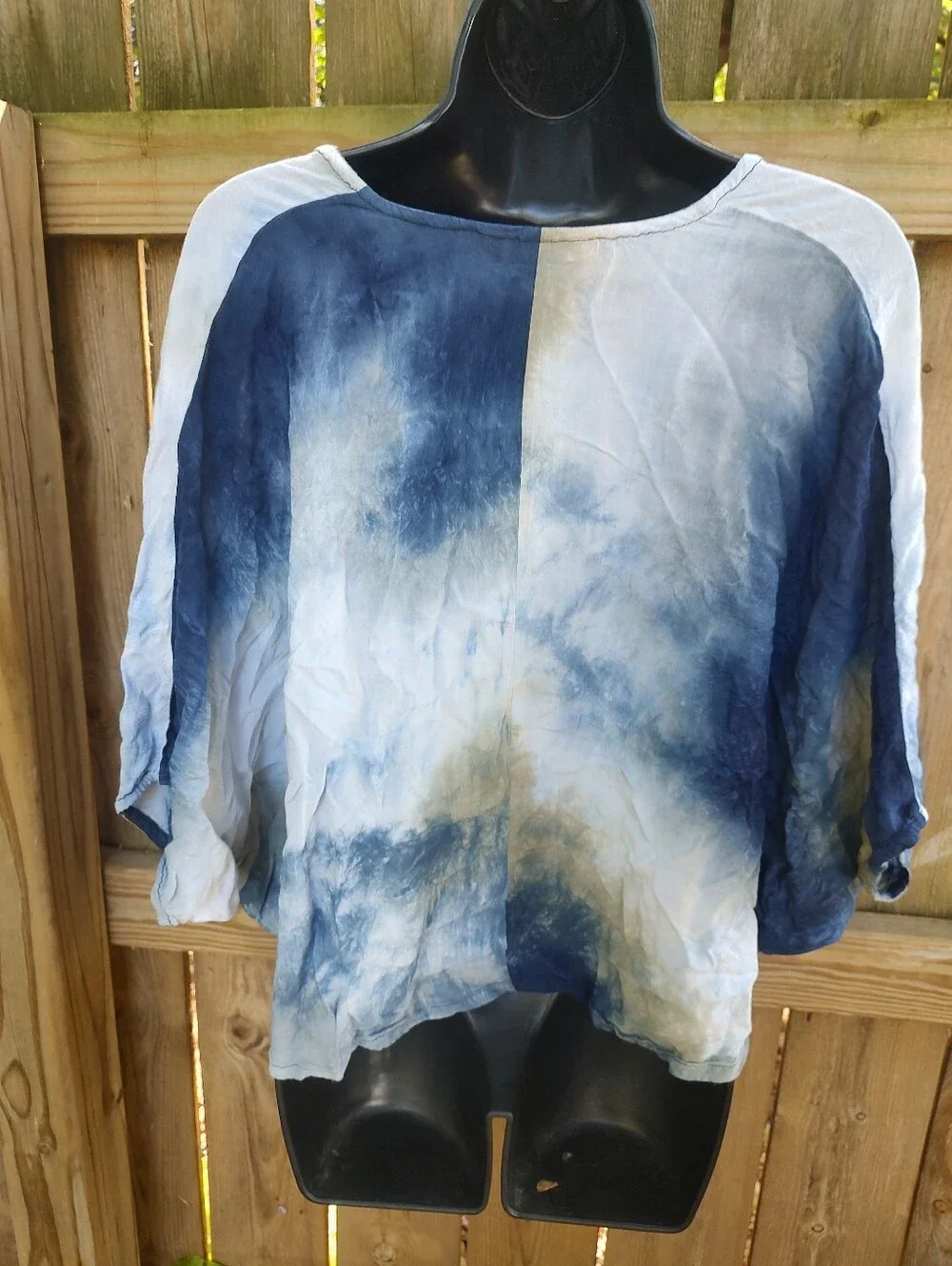 🏵️ Bryn Walker Tie Dye Boho Oversized Flutter Boxy Shirt - Picture 2 of 8